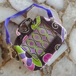 Vintage Vera Bradley Brown, Purple, Pink and Green Floral ID Case